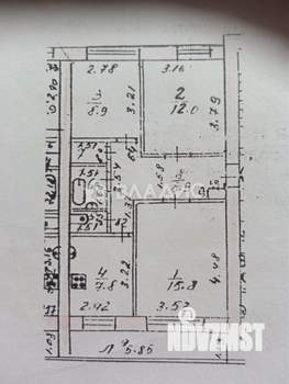 3-к квартира, вторичка, 58м2, 2/5 этаж
