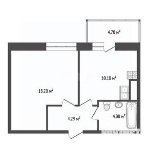 1-к квартира, вторичка, 37м2, 10/10 этаж