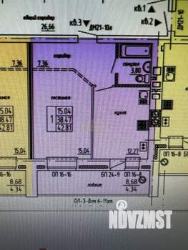 1-к квартира, вторичка, 43м2, 11/14 этаж