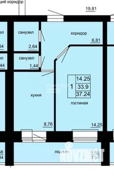 1-к квартира, вторичка, 37м2, 9/10 этаж