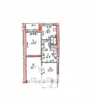 3-к квартира, вторичка, 85м2, 5/5 этаж