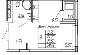 1-к квартира, вторичка, 29м2, 12/16 этаж
