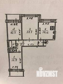 3-к квартира, вторичка, 69м2, 1/5 этаж